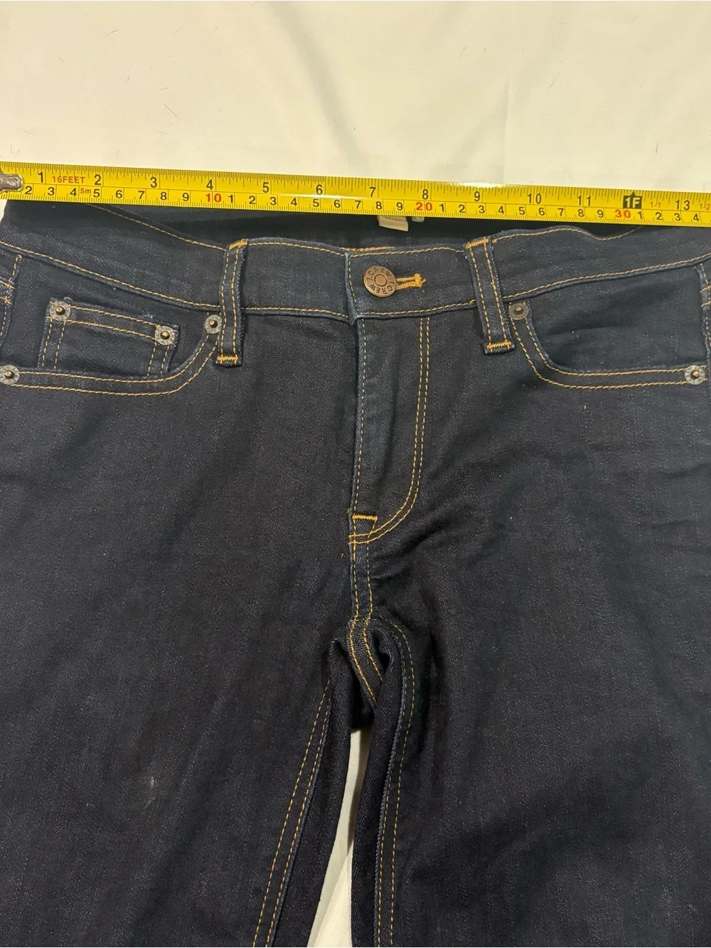 J.Crew Dark Wash Mid Rise Stretch Straight Jeans Sz 25